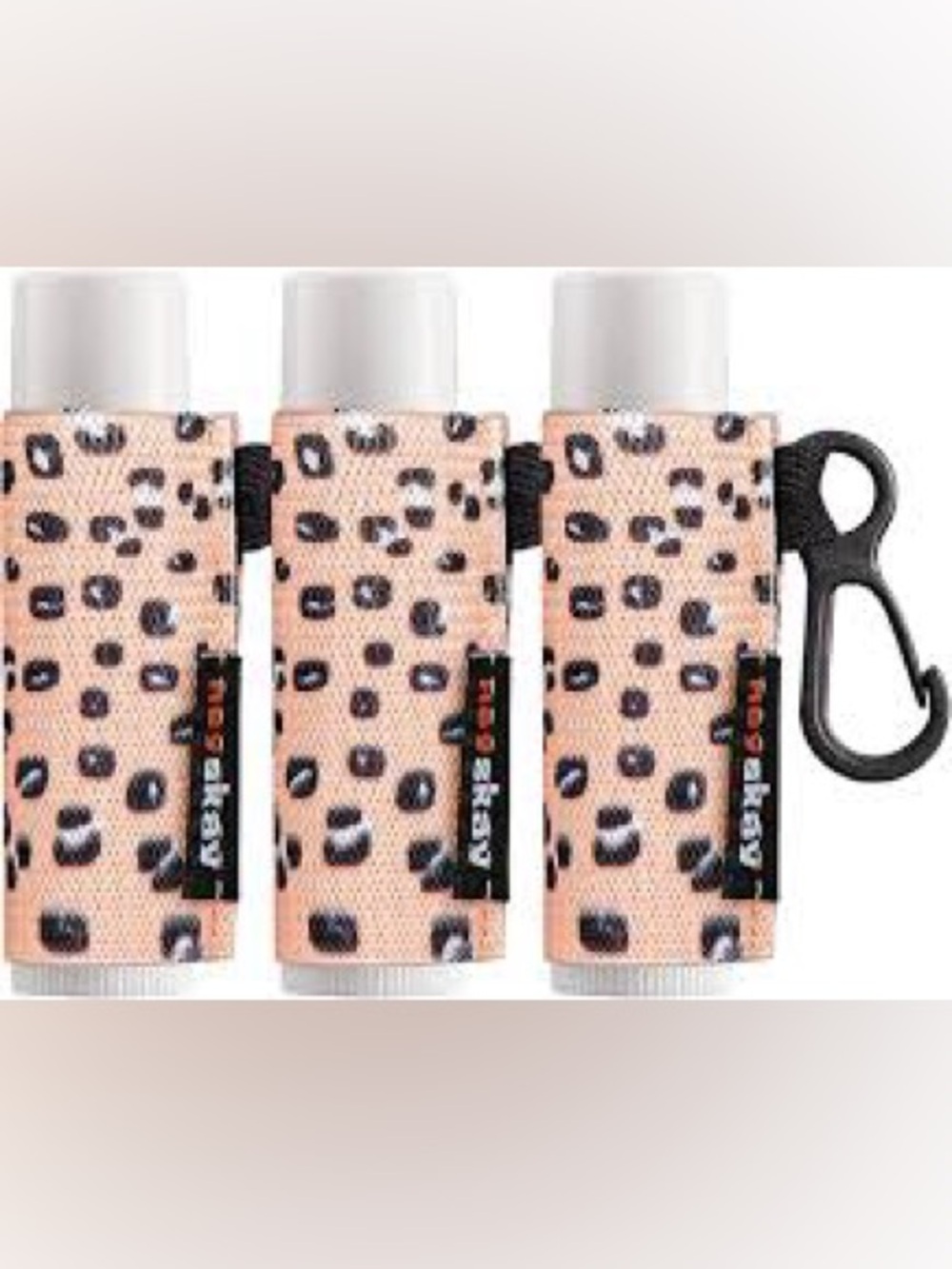 HEYSKAY Lip Balm Holder Sleeves Keychain Chapstick Elastic Sleeves pack of 3 NIB